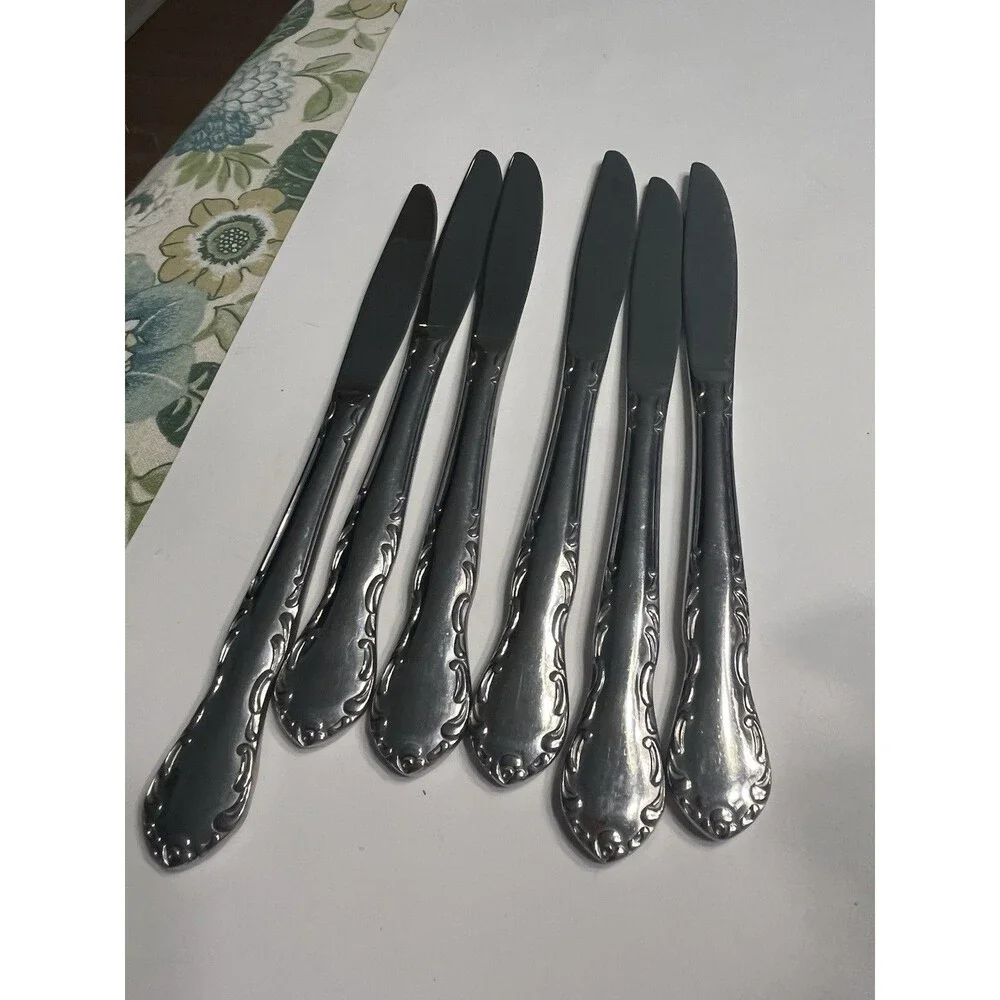 18pc Queens Court Japan Stainless Flatware Spoons/Forks/Knives 6 each